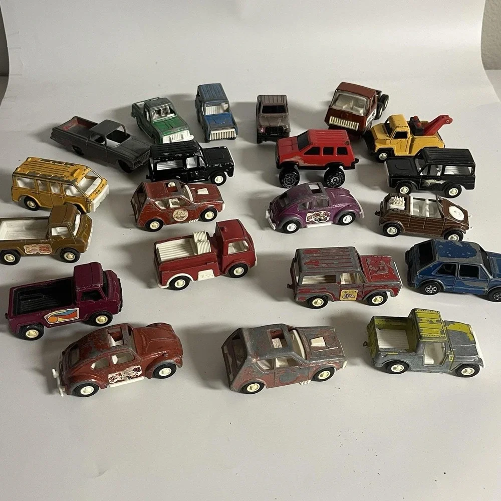 Vintage Die Cast Cars Tootsie Toy Buddy L Tonka Diecast Trucks Cars Large Lot 21